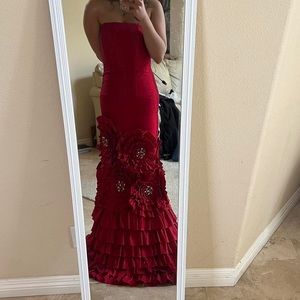 Jovani red mermaid Prom dress